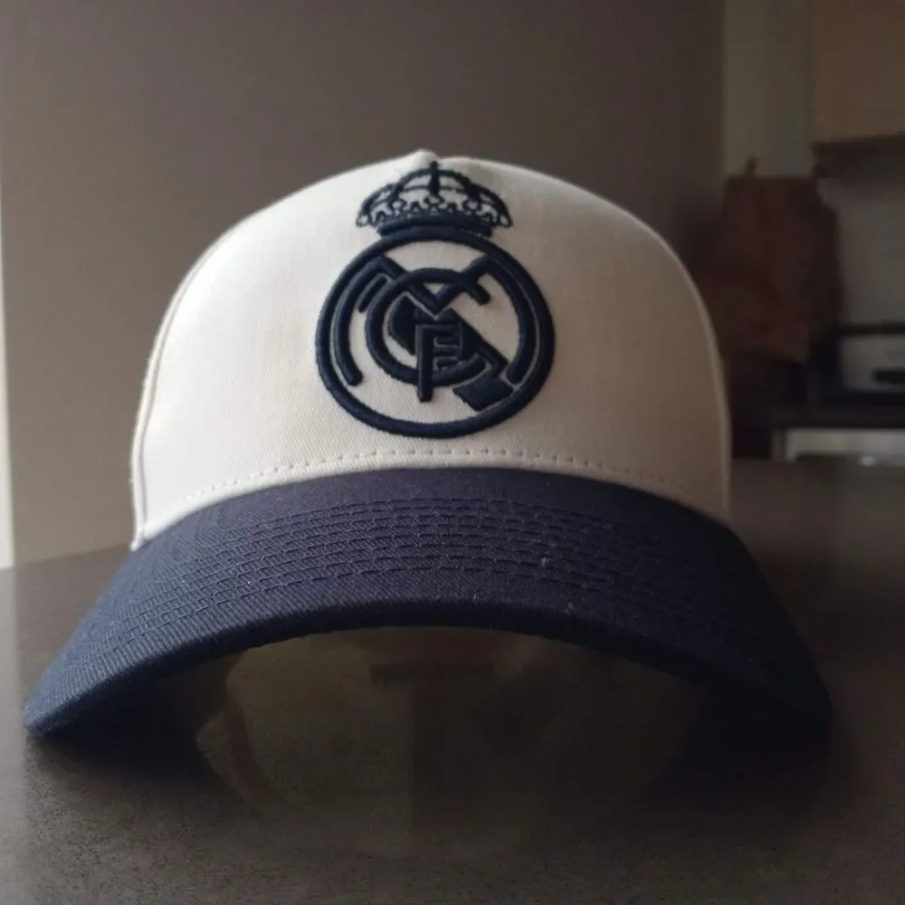 Real Madrid White & Navy Snapback Cap Hat